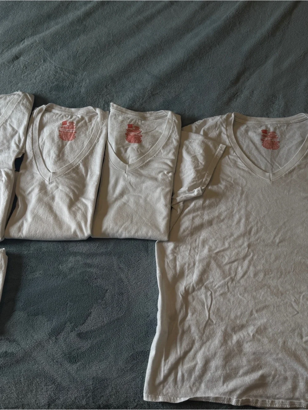 NWT Lot of 6 Hanes White V-Neck T-Shirts Mens MEDIUM Undershirts Bundle